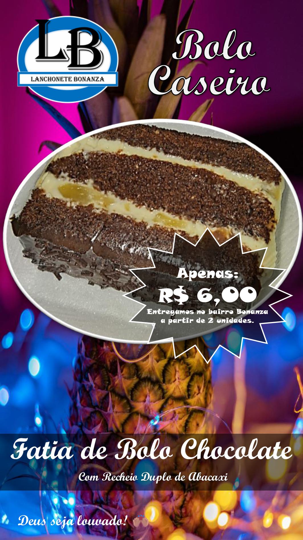 Fatia de bolo duplo (abacaxi)